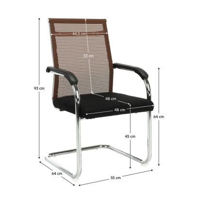 Zasadacia stolička, čierna/hnedá, ESIN 2