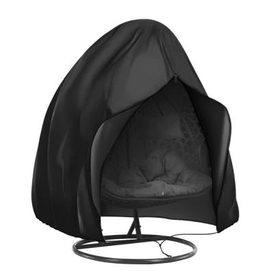 Ochranný obal na závesné dvojkreslo, čierna, KRYTO TYP 2