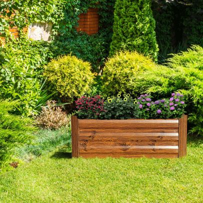 Vyvýšený záhon, hnedý, oceľ, NONKY TYP 2 2