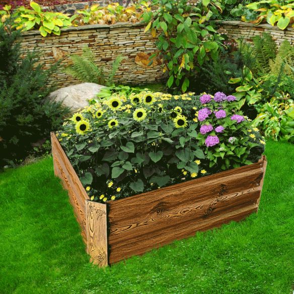 Vyvýšený záhon, hnedý, oceľ, NONKY TYP 2