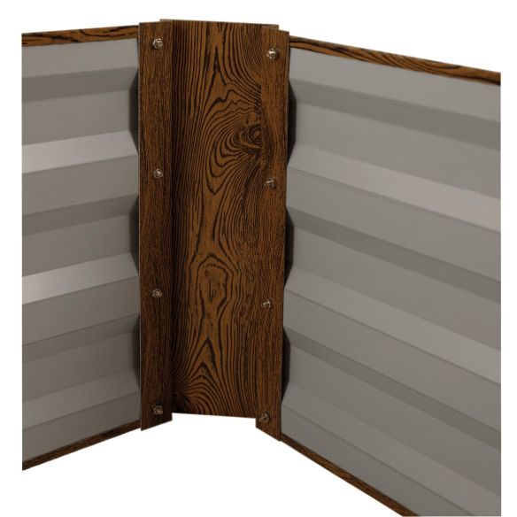 Vyvýšený záhon, hnedý, oceľ, NONKY TYP 2