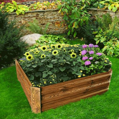 Vyvýšený záhon, hnedý, oceľ, NONKY TYP 4 2