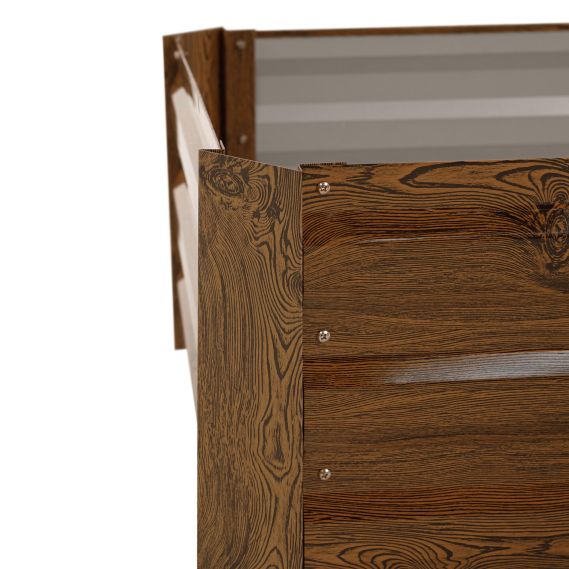 Vyvýšený záhon, hnedý, oceľ, NONKY TYP 4