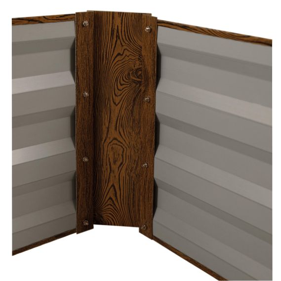 Vyvýšený záhon, hnedý, oceľ, NONKY TYP 4