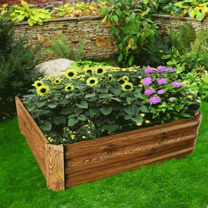 Vyvýšený záhon, hnedý, oceľ, NONKY TYP 5 2