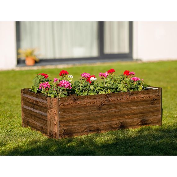 Vyvýšený záhon, hnedý, oceľ, NONKY TYP 5