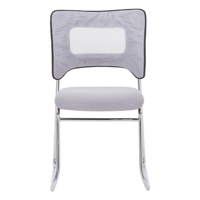 Stohovateľná stolička, sivá/chróm, DELOS 2