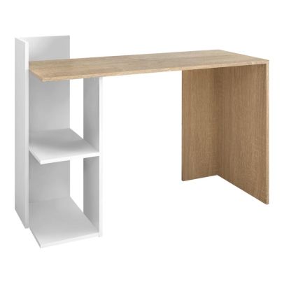 PC stôl, dub sonoma/biela, ZINO NEW 2