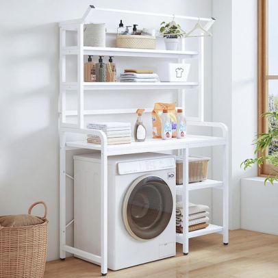 Regál nad práčku, biela, JABIR 2