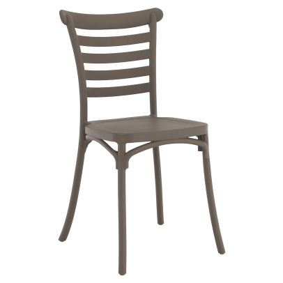 Stohovateľná stolička, sivohnedá taupe, SAVITO