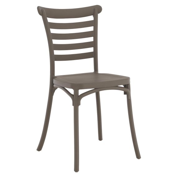 Stohovateľná stolička, sivohnedá taupe, SAVITO