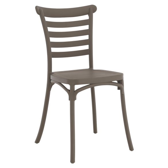 Stohovateľná stolička, sivohnedá taupe, SAVITO