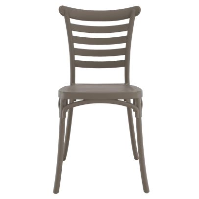 Stohovateľná stolička, sivohnedá taupe, SAVITO 2