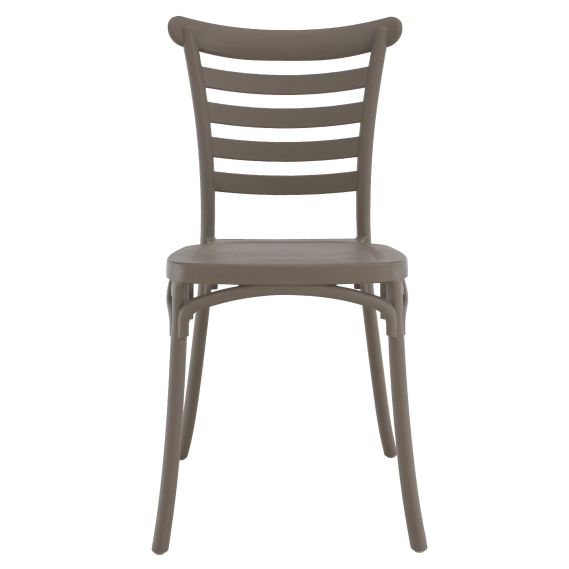 Stohovateľná stolička, sivohnedá taupe, SAVITO