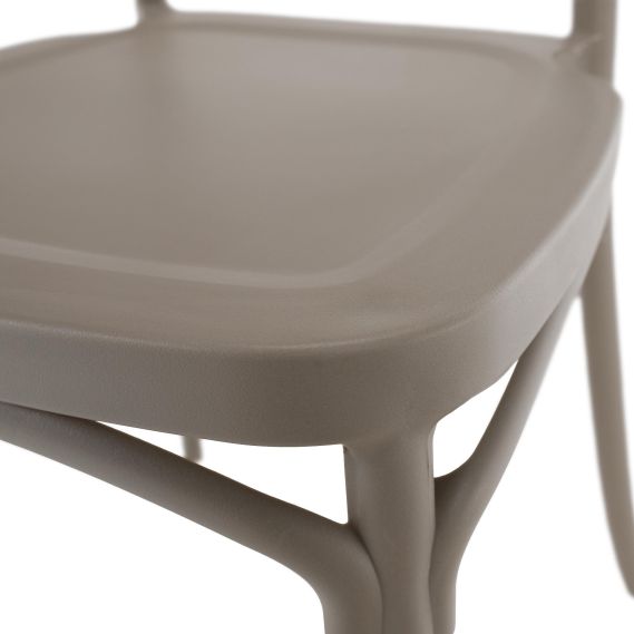 Stohovateľná stolička, sivohnedá taupe, SAVITO