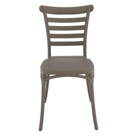 Stohovateľná stolička, sivohnedá taupe, SAVITO