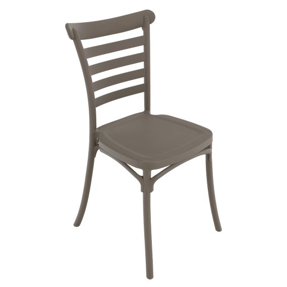 Stohovateľná stolička, sivohnedá taupe, SAVITO