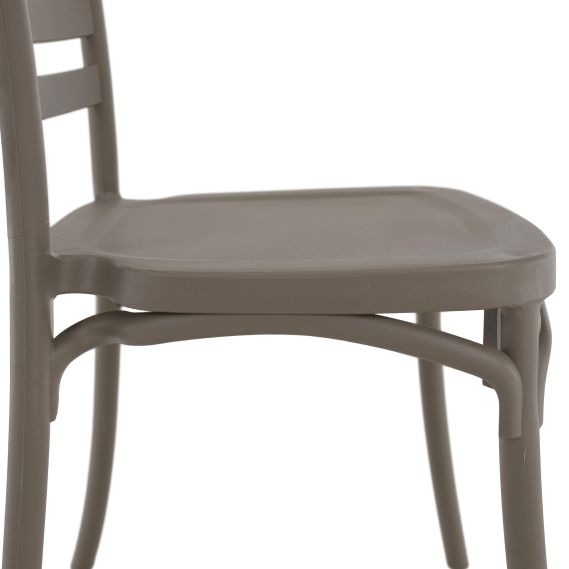 Stohovateľná stolička, sivohnedá taupe, SAVITO