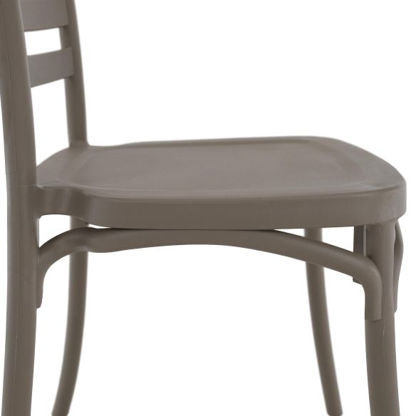 Stohovateľná stolička, sivohnedá taupe, SAVITO