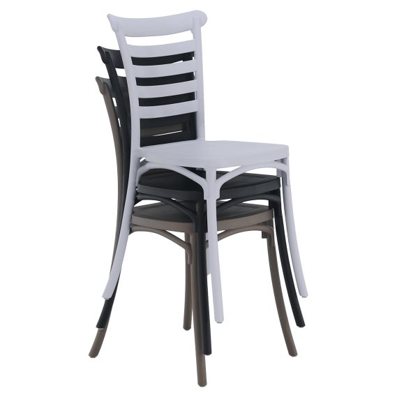 Stohovateľná stolička, sivohnedá taupe, SAVITO