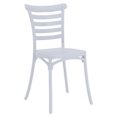 Stohovateľná stolička, biela, SAVITO