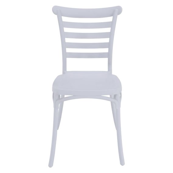 Stohovateľná stolička, biela, SAVITO