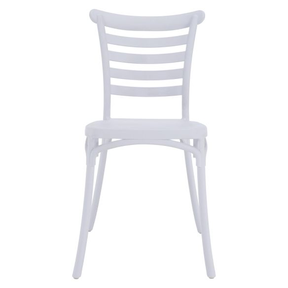 Stohovateľná stolička, biela, SAVITO