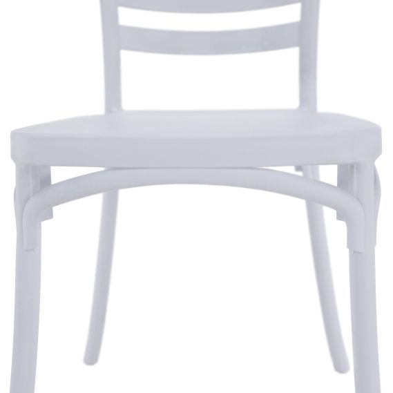 Stohovateľná stolička, biela, SAVITO