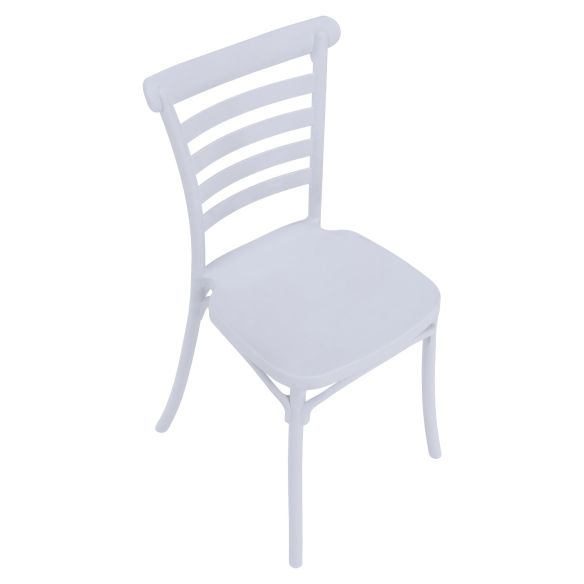 Stohovateľná stolička, biela, SAVITO