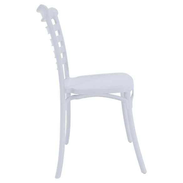 Stohovateľná stolička, biela, SAVITO