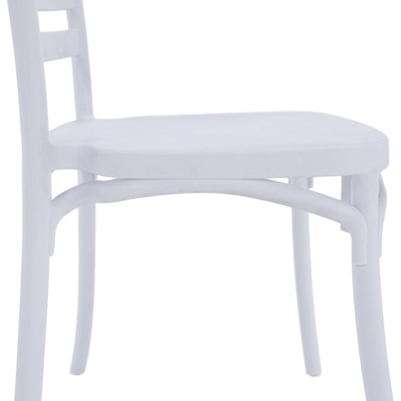 Stohovateľná stolička, biela, SAVITO