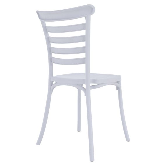 Stohovateľná stolička, biela, SAVITO