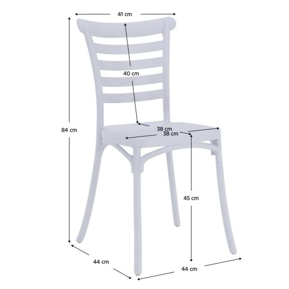 Stohovateľná stolička, biela, SAVITO