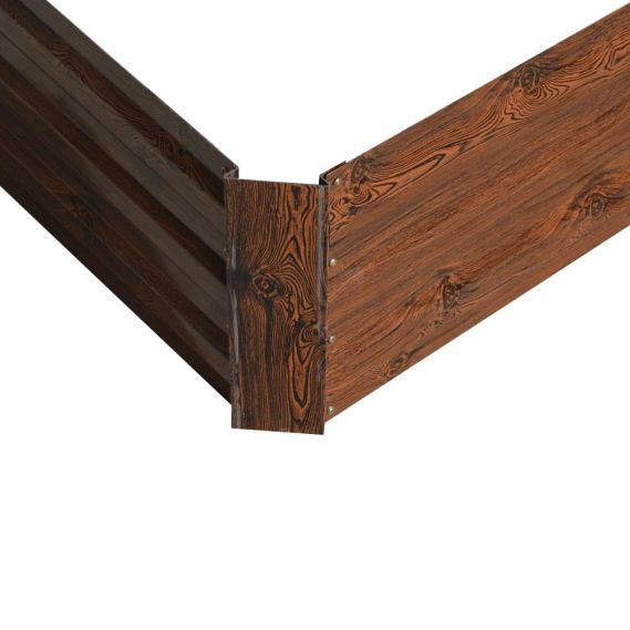 Vyvýšený záhon, hnedý, oceľ, NONKY TYP 6