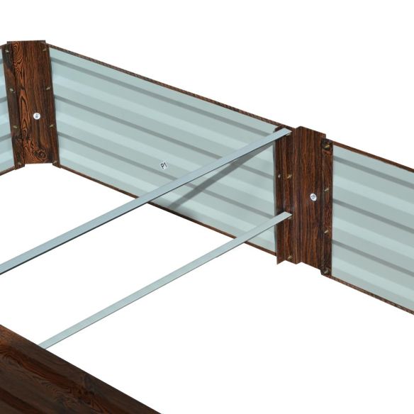 Vyvýšený záhon, hnedý, oceľ, NONKY TYP 6