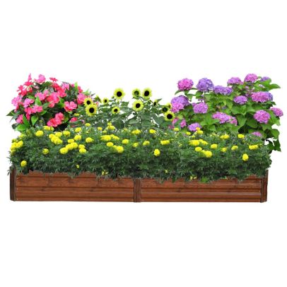 Vyvýšený záhon, hnedý, oceľ, NONKY TYP 7 2