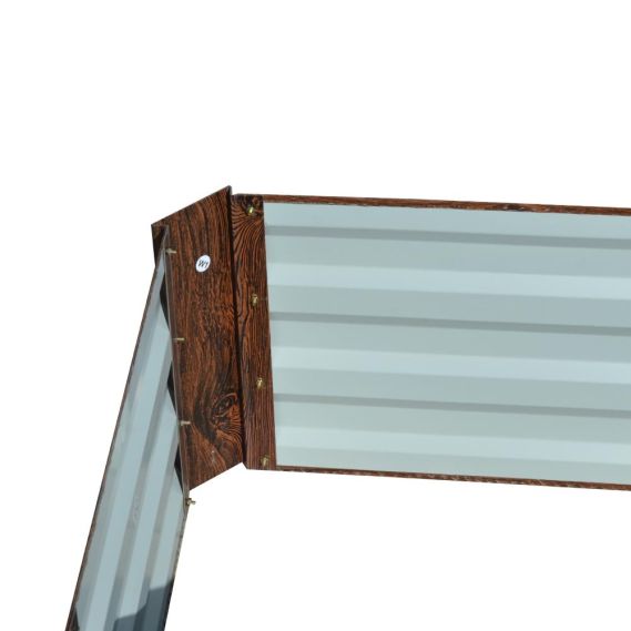 Vyvýšený záhon, hnedý, oceľ, NONKY TYP 7