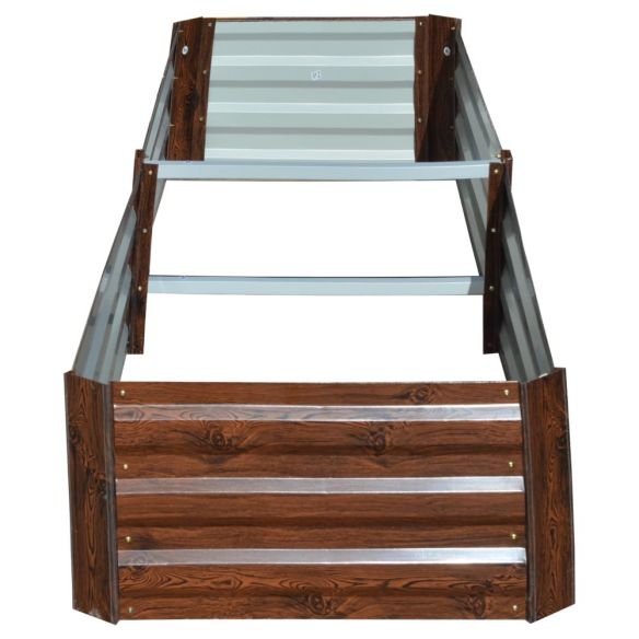 Vyvýšený záhon, hnedý, oceľ, NONKY TYP 7