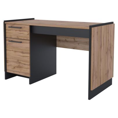 PC stôl 130, dub wotan/čierna, AMONI 1D1S