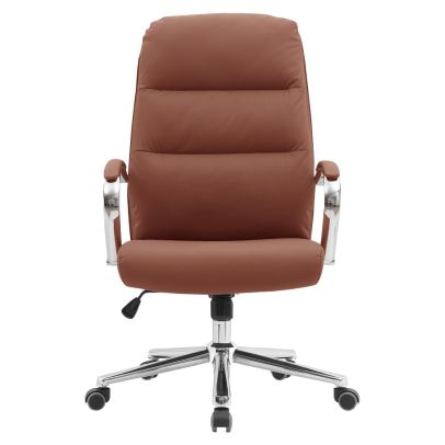 Kancelárske kreslo, hnedá camel/chróm, ADMON 2