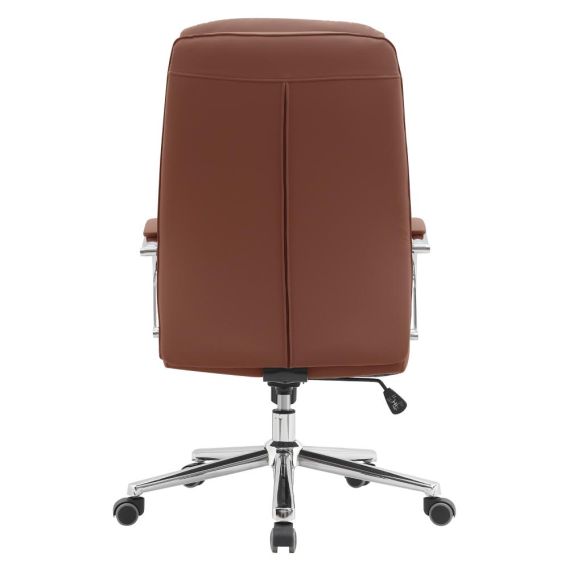 Kancelárske kreslo, hnedá camel/chróm, ADMON
