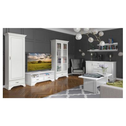 Konferenčný stolík, alpská biela, KENTAK LAW 2