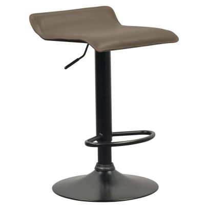 Barová stolička, sivohnedá Taupe ekokoža, BAILI