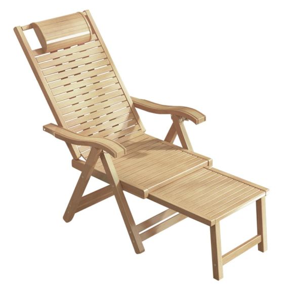 Záhradné polohovacie kreslo, prírodná, bambus, URSEL