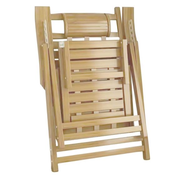 Záhradné polohovacie kreslo, prírodná, bambus, URSEL