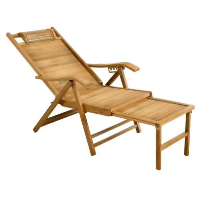 Záhradné polohovacie kreslo, prírodná, bambus, VARDON 2