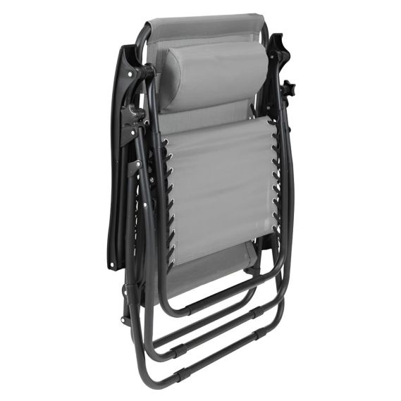 Záhradné polohovacie kreslo, svetlosivá, GERALD NEW