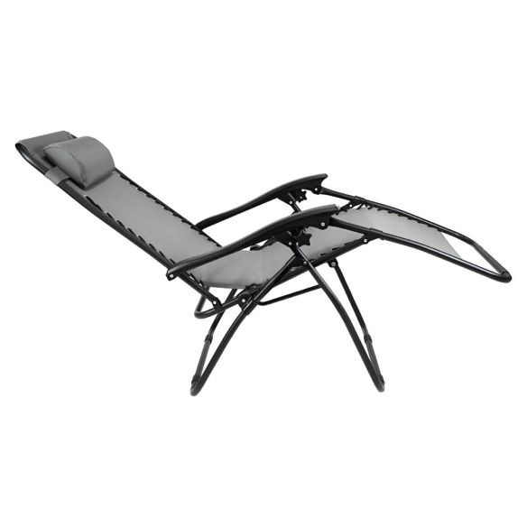 Záhradné polohovacie kreslo, svetlosivá, GERALD NEW