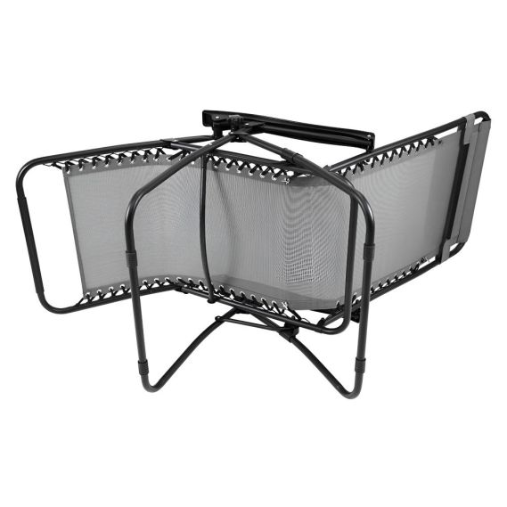 Záhradné polohovacie kreslo, svetlosivá, GERALD NEW