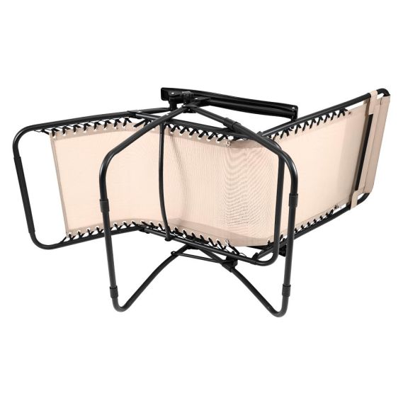 Záhradné polohovacie kreslo, béžová, GERALD NEW